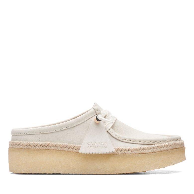 Clarks Wallabee Cup Lo Aus Weißem Wildleder