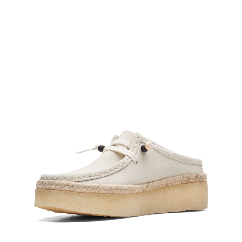 Clarks Wallabee Cup Lo Aus Weißem Wildleder