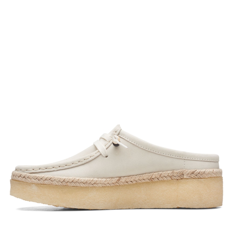 Clarks Wallabee Cup Lo Aus Weißem Wildleder