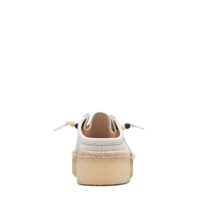 Clarks Wallabee Cup Lo Aus Weißem Wildleder