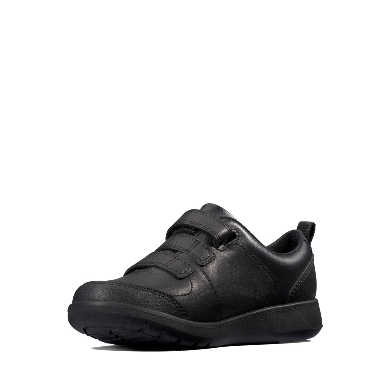 Schwarzes Leder Clarks Scape Sky Y