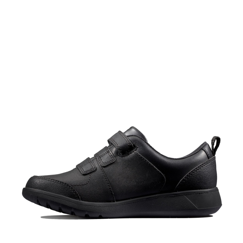 Schwarzes Leder Clarks Scape Sky Y