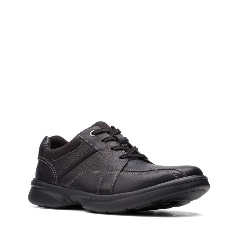 Bradley Walk Clarks Schwarzes Leder