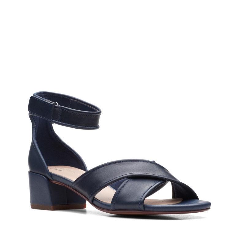 Clarks Carolleigh Rise Marineblaues Leder