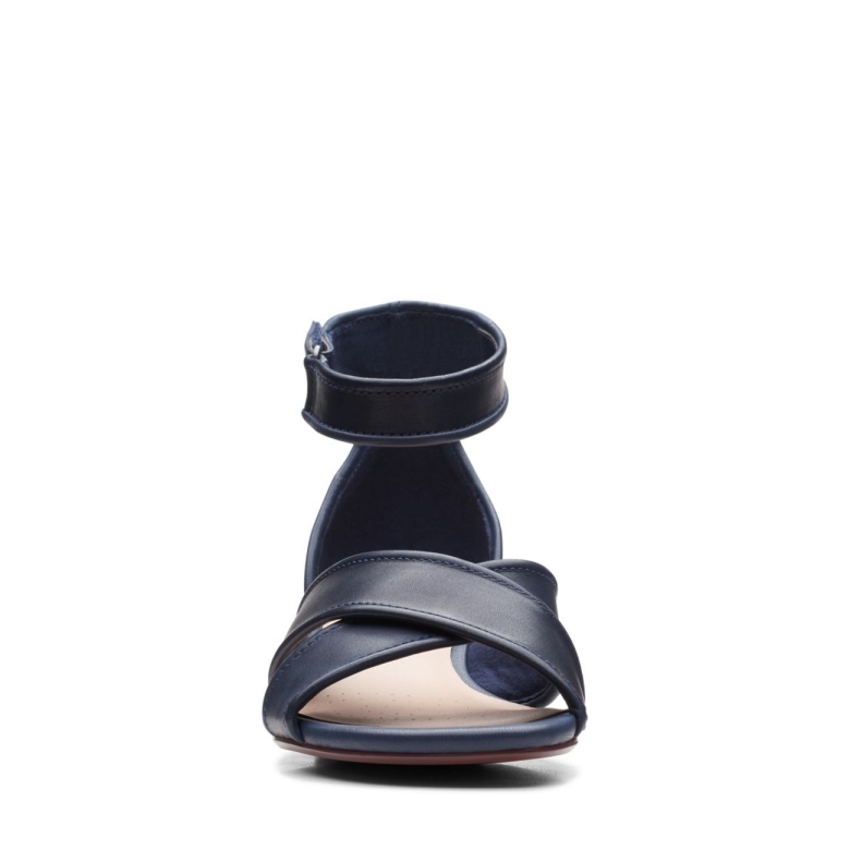 Clarks Carolleigh Rise Marineblaues Leder