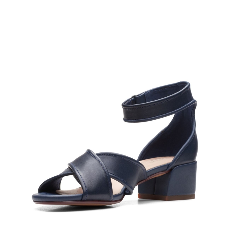 Clarks Carolleigh Rise Marineblaues Leder