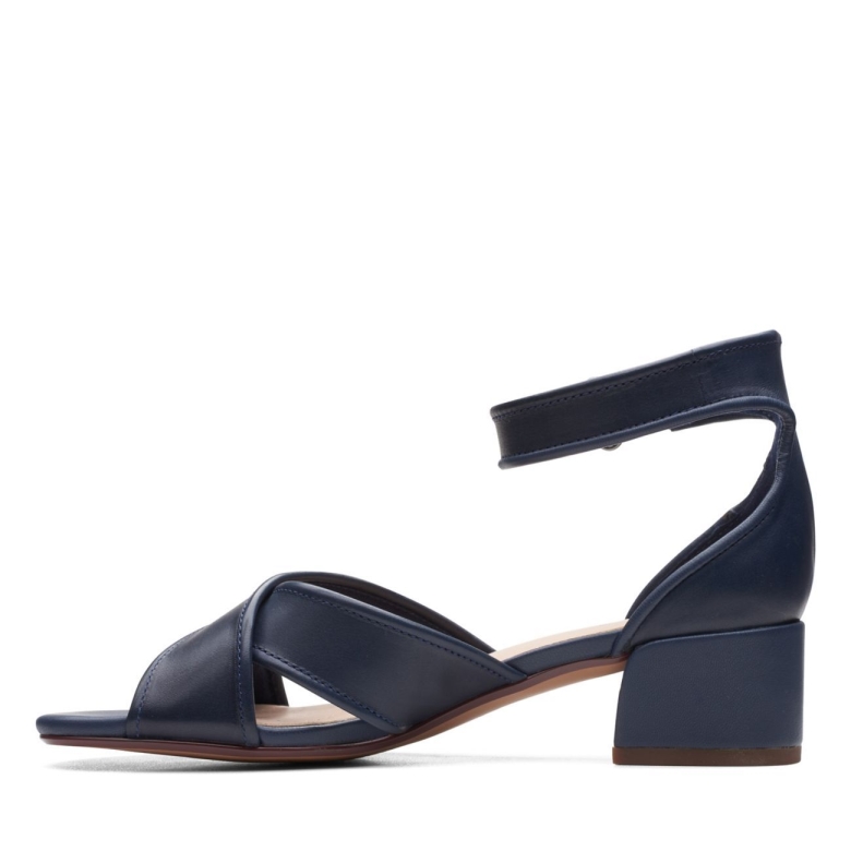 Clarks Carolleigh Rise Marineblaues Leder