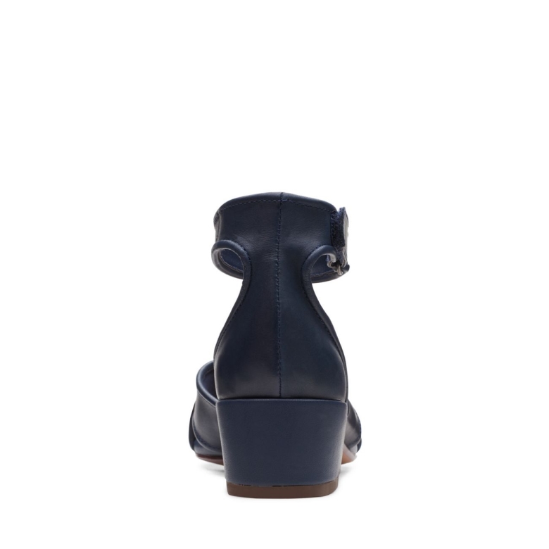 Clarks Carolleigh Rise Marineblaues Leder