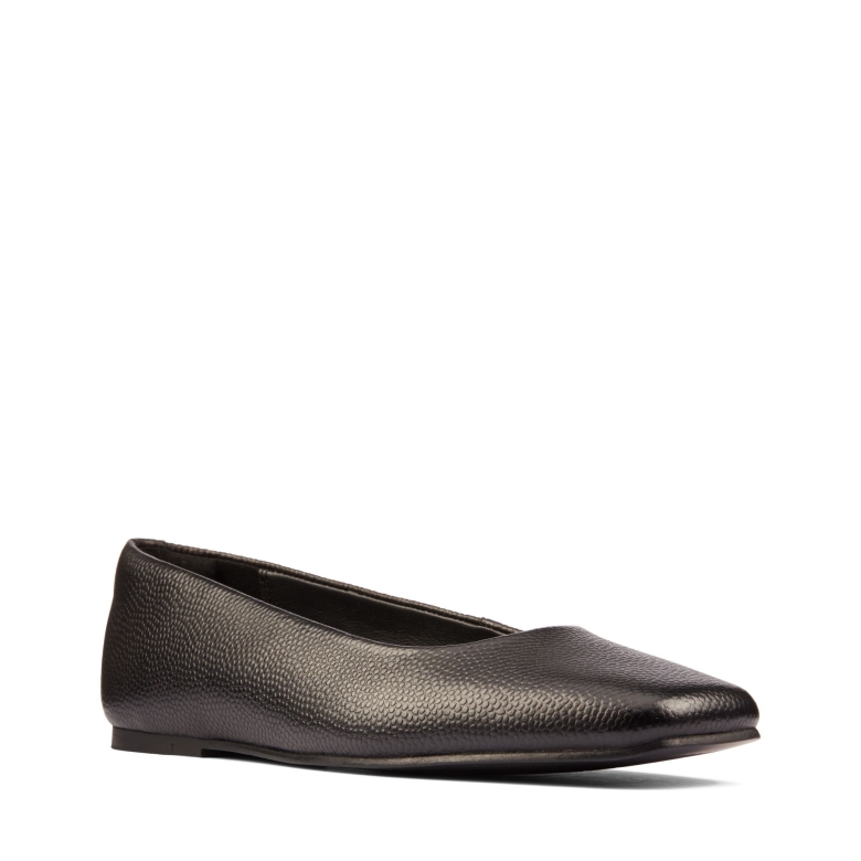 Pure Ballet 2 Clarks Schwarzes Leder