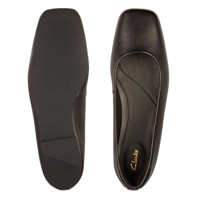 Pure Ballet 2 Clarks Schwarzes Leder