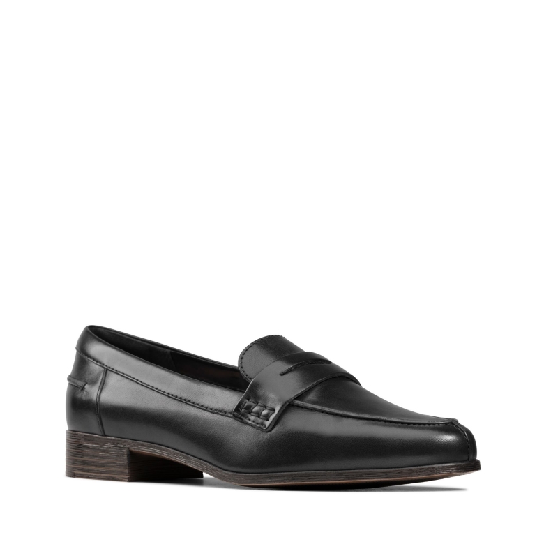 Clarks Hamble Loafer Aus Schwarzem Leder