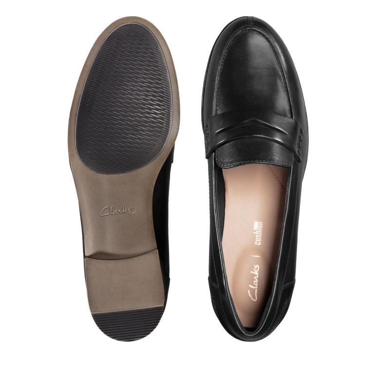 Clarks Hamble Loafer Aus Schwarzem Leder