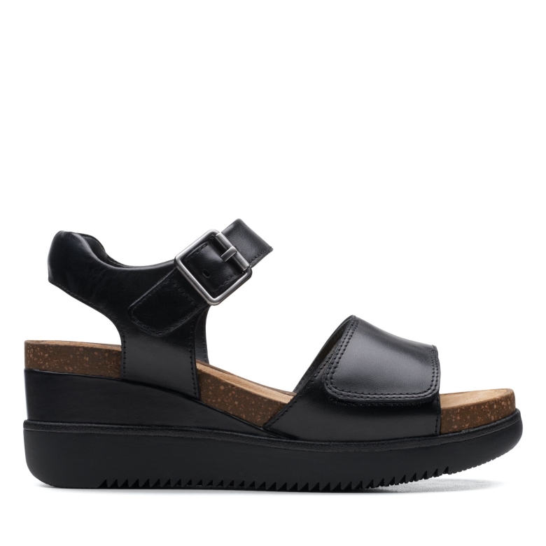 Schwarzes Lizby Lederarmband Clarks