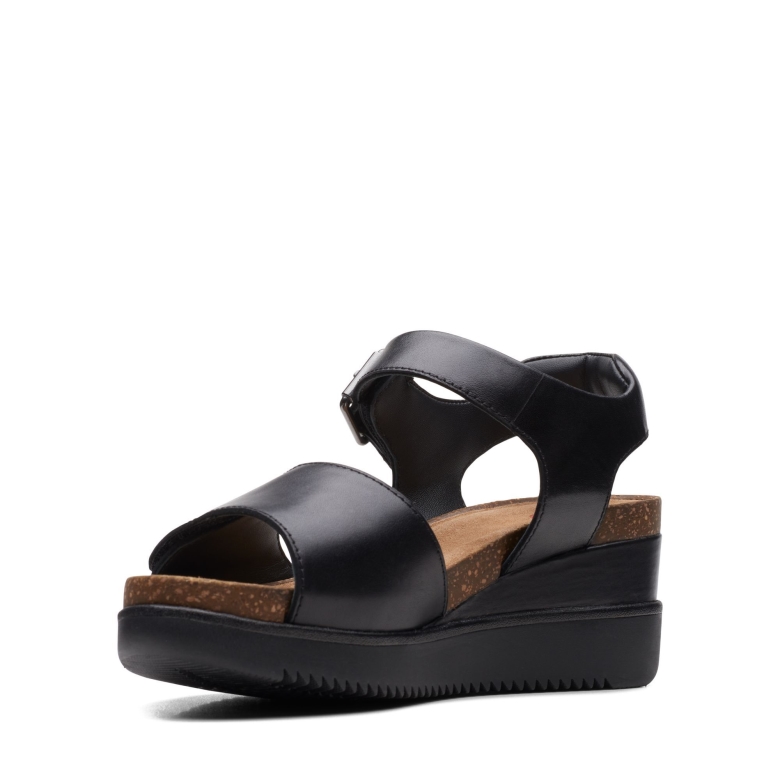 Schwarzes Lizby Lederarmband Clarks