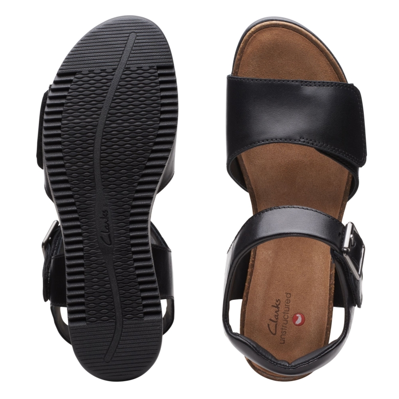 Schwarzes Lizby Lederarmband Clarks