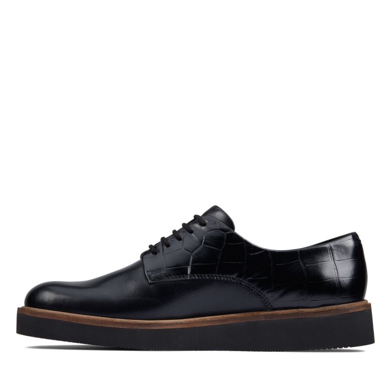 Schwarze Clarks Mit Croc-baillestich