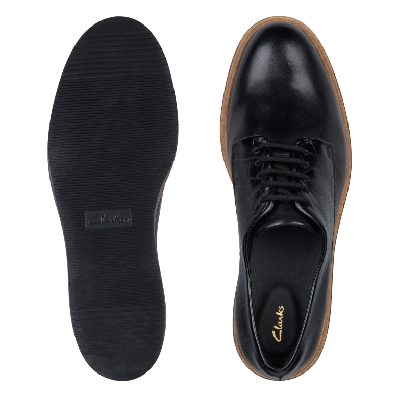 Schwarze Clarks Mit Croc-baillestich