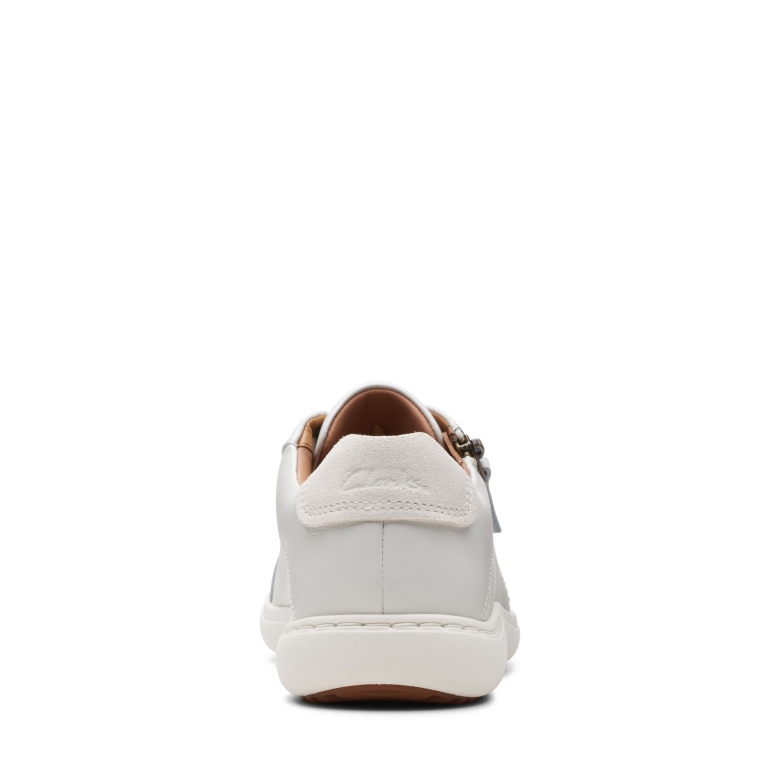 Clarks Weiße Leder-nalle-spitze