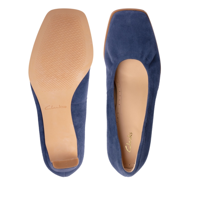Blaues Wildleder Clarks Seren 55 Soft