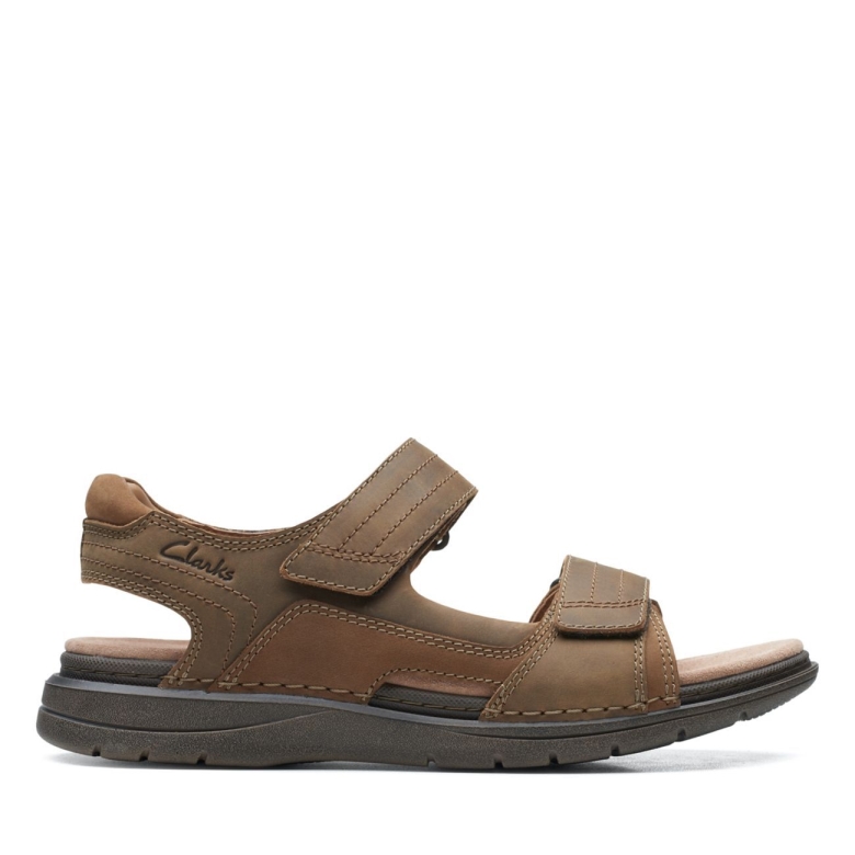 Hellbraune Leder-wildleder-kombination Clarks Nature Trek