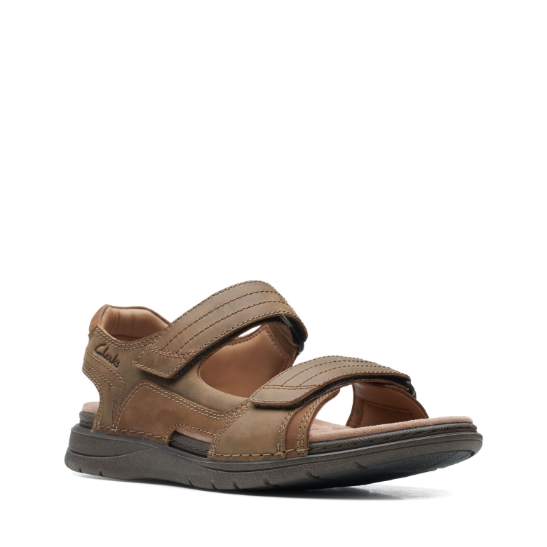 Hellbraune Leder-wildleder-kombination Clarks Nature Trek