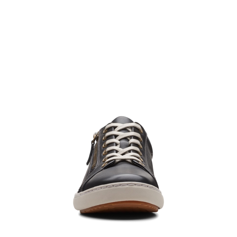 Schwarzes Leder Nalle Spitze Clarks