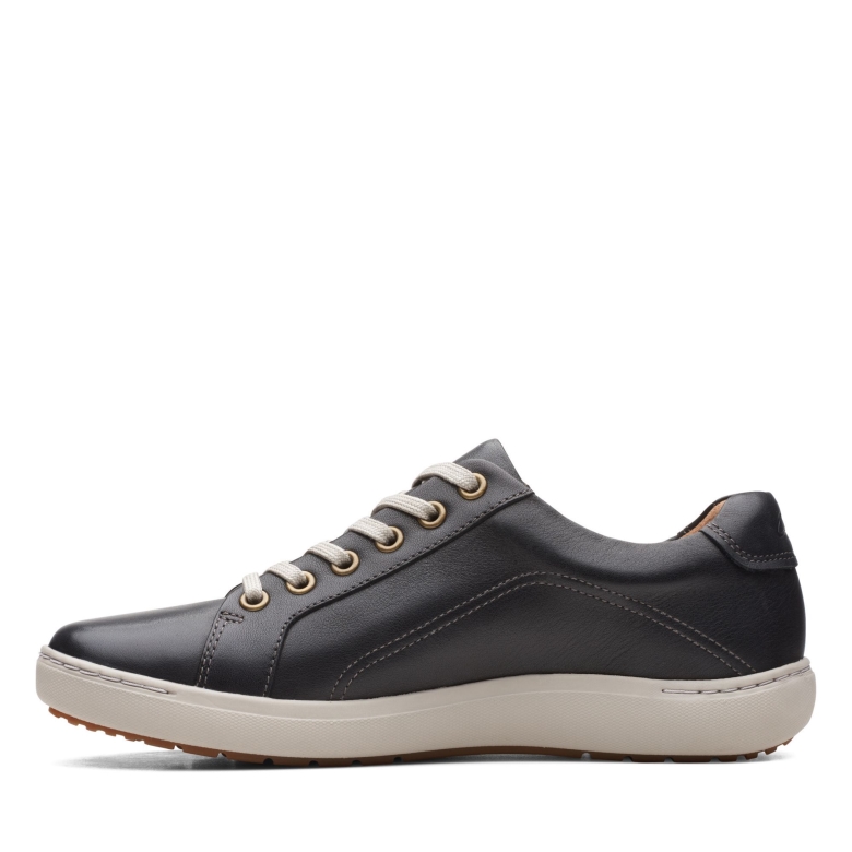 Schwarzes Leder Nalle Spitze Clarks