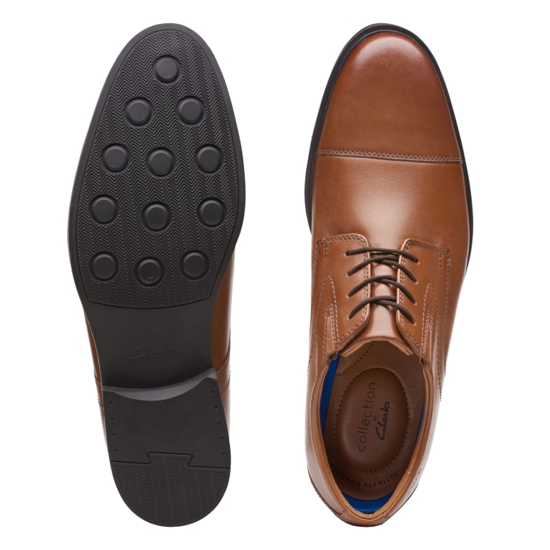 Clarks Whiddon-mütze Aus Dunkelbraunem Leder