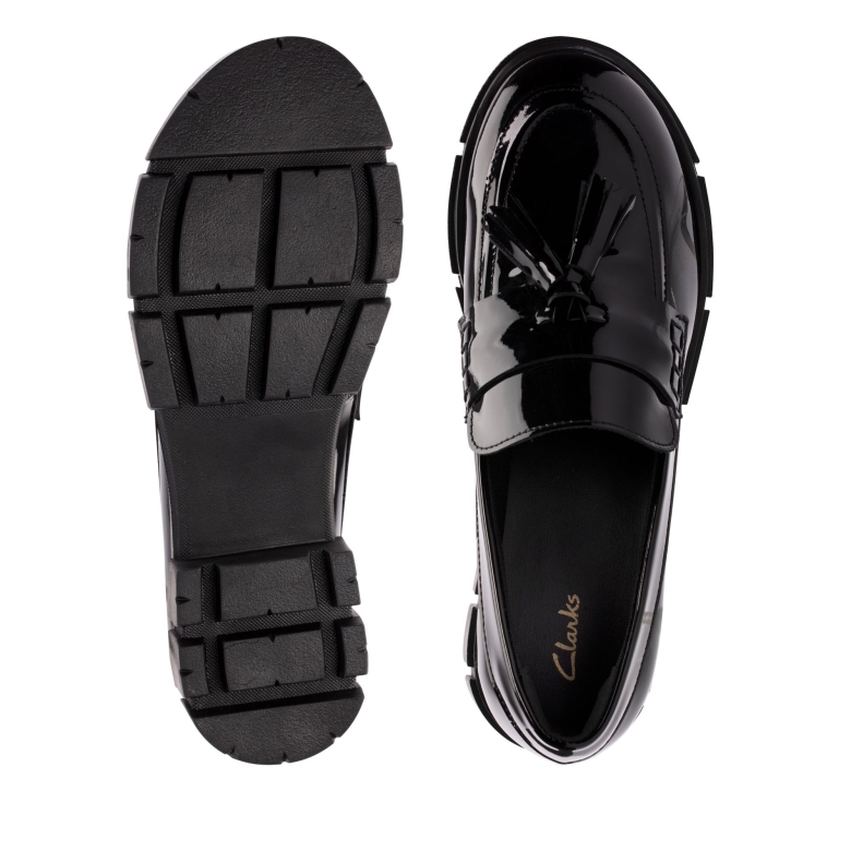 Teala Loafer Clarks Black Pat
