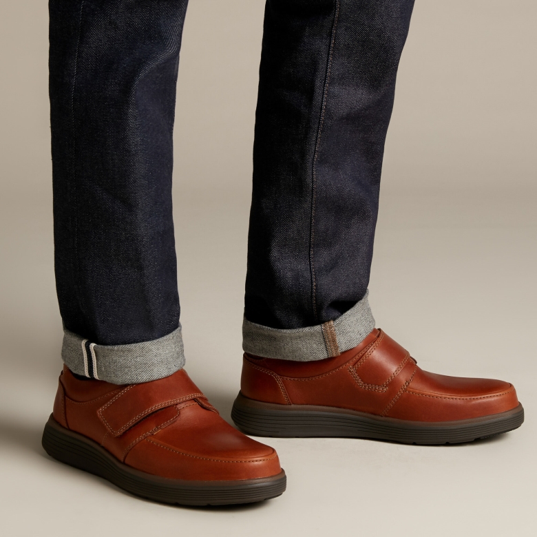 Clarks Un Abode Strap Aus Dunkelbraunem Leder