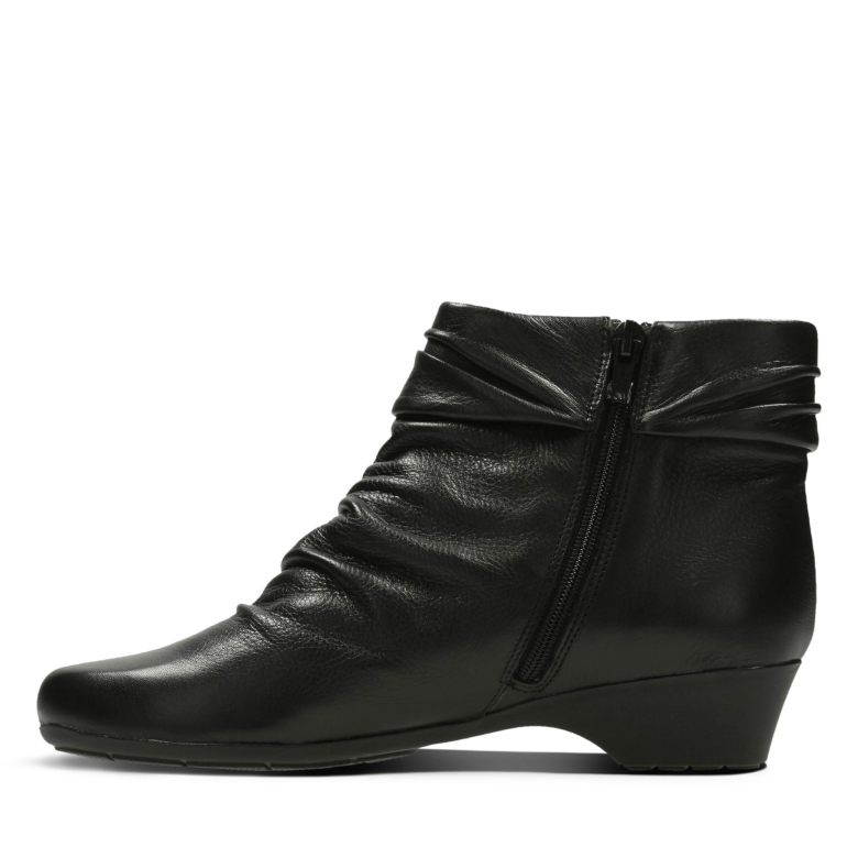 Clarks Schwarze Ledermatrone Ella