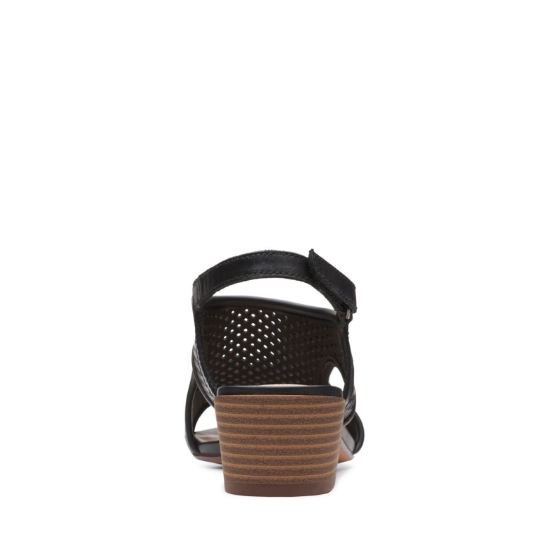 Schwarzes Leder Clarks Caroleigh Star