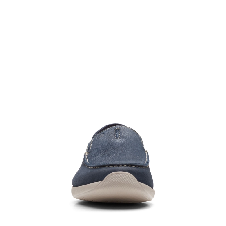 Navy Nubuk Clarks Overstep