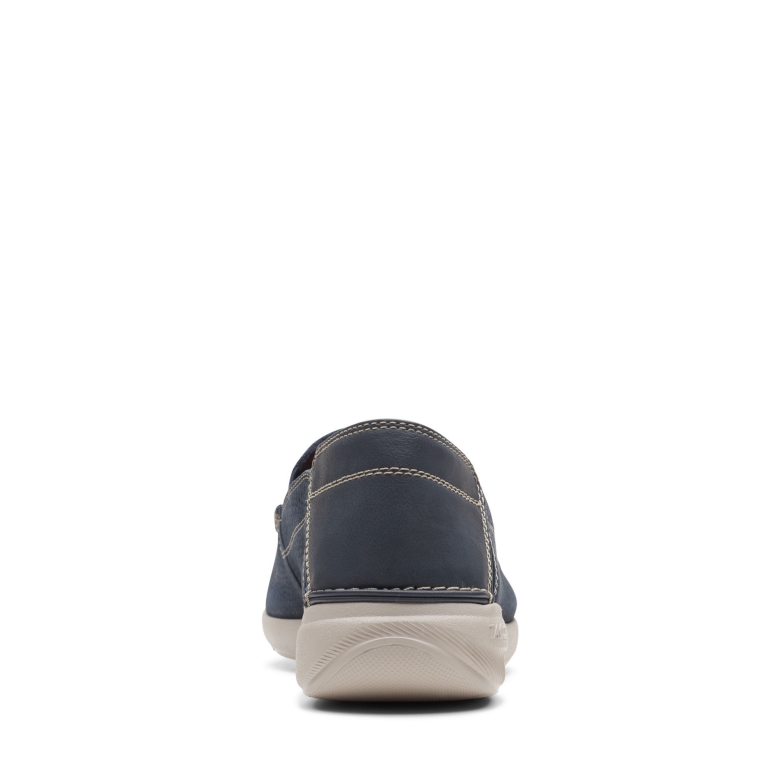 Navy Nubuk Clarks Overstep