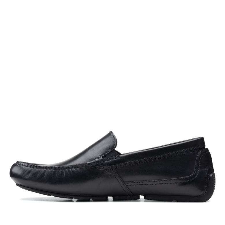 Schwarzer Lederschütze Plain Clarks