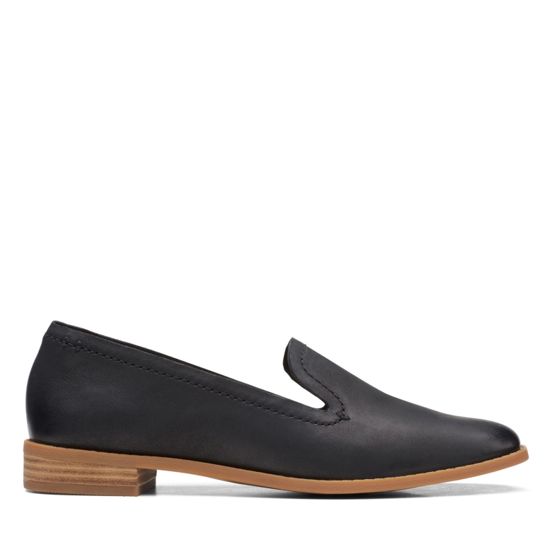 Schwarzes Leder Clarks Pure Hall