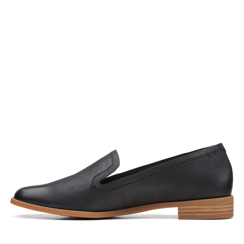 Schwarzes Leder Clarks Pure Hall