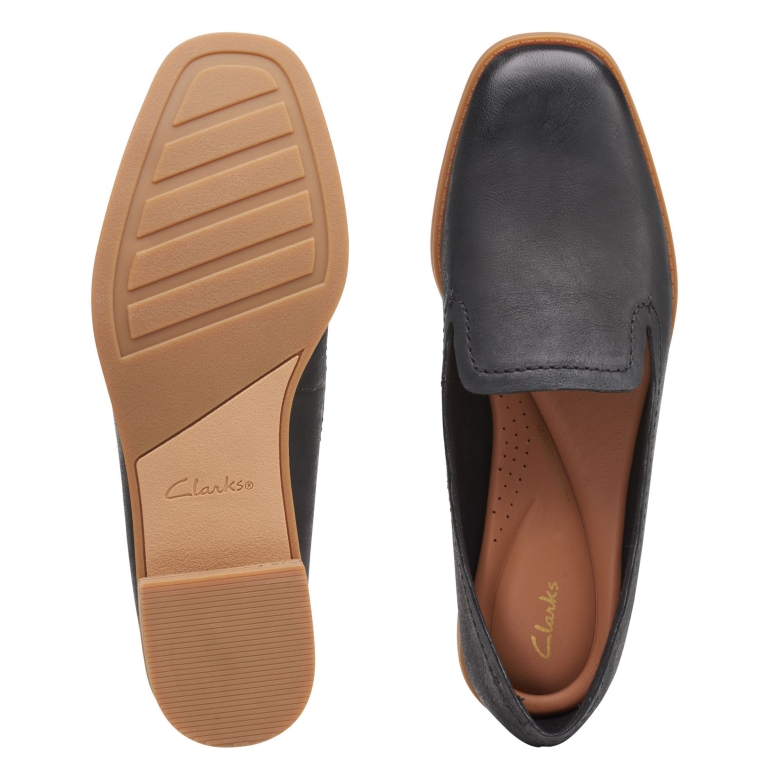 Schwarzes Leder Clarks Pure Hall