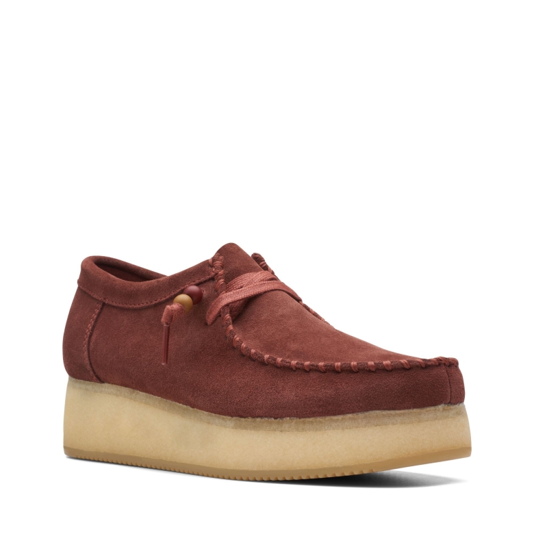 Bordeaux Wildleder Clarks Wallacraft Lo