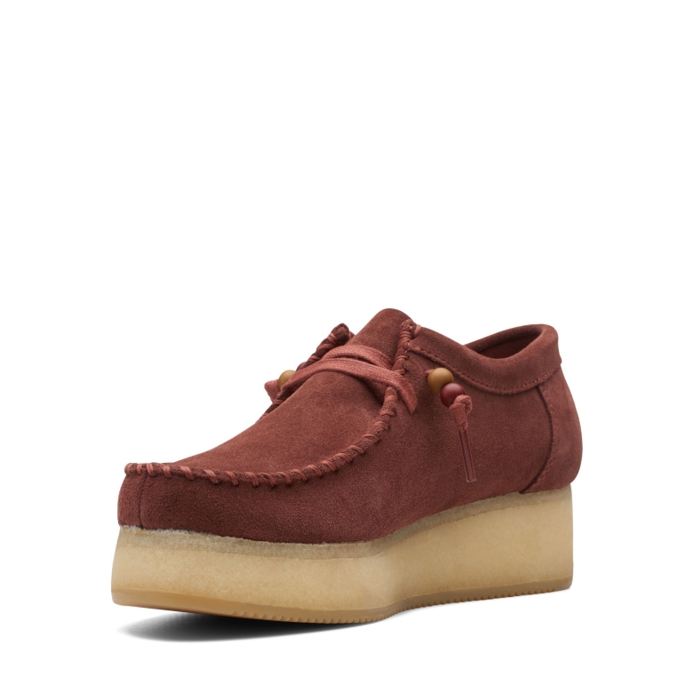 Bordeaux Wildleder Clarks Wallacraft Lo