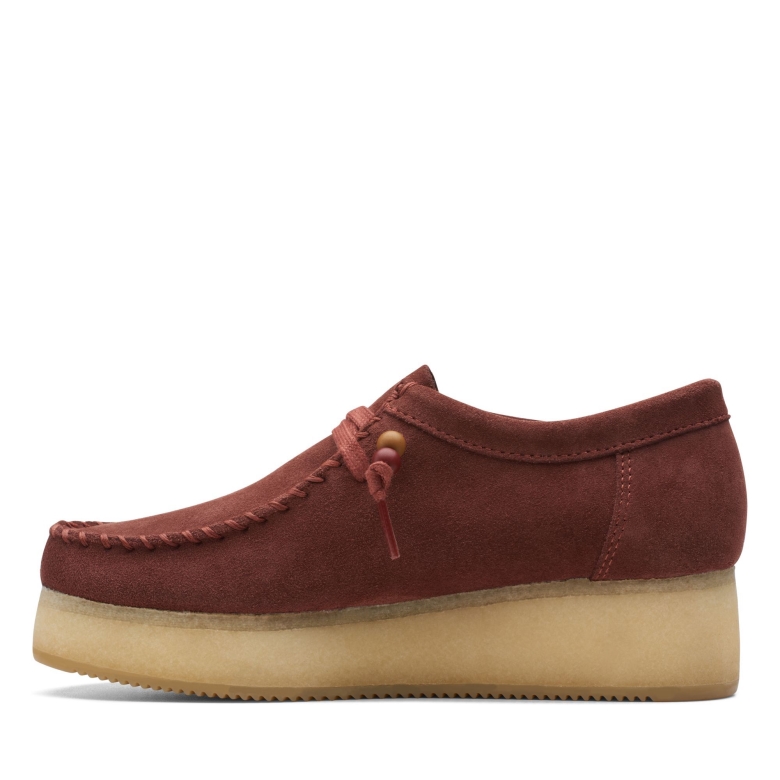 Bordeaux Wildleder Clarks Wallacraft Lo