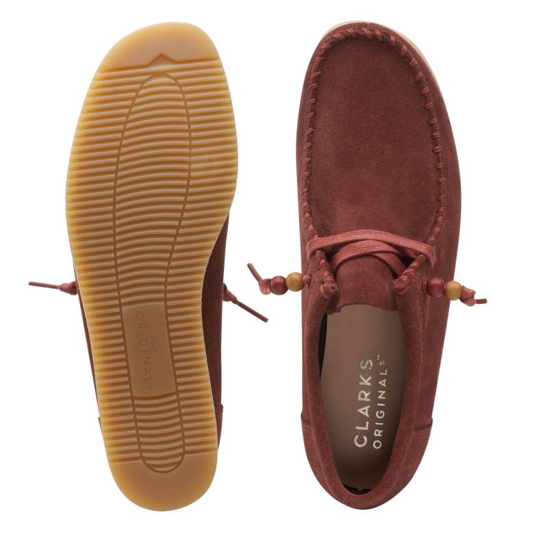Bordeaux Wildleder Clarks Wallacraft Lo