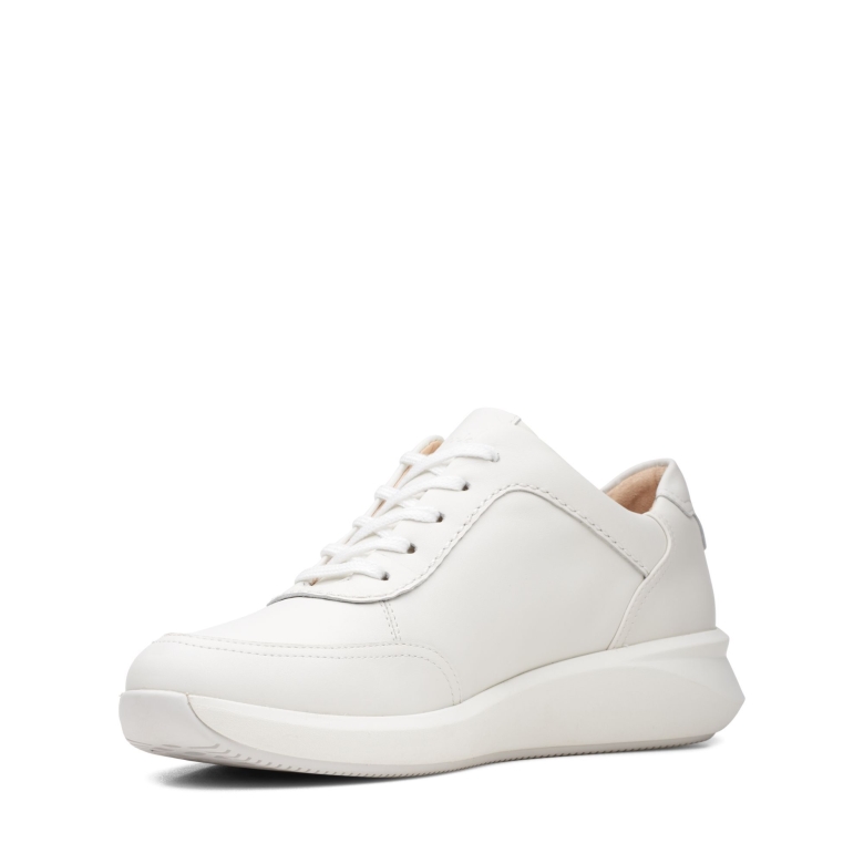 Un Rio Mix Clarks Weißes Leder