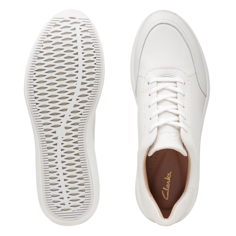 Un Rio Mix Clarks Weißes Leder