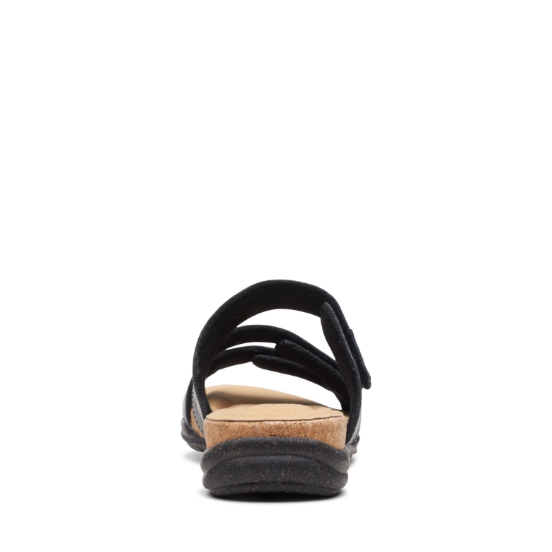 Clarks Schwarzes Leder Roseville Bay