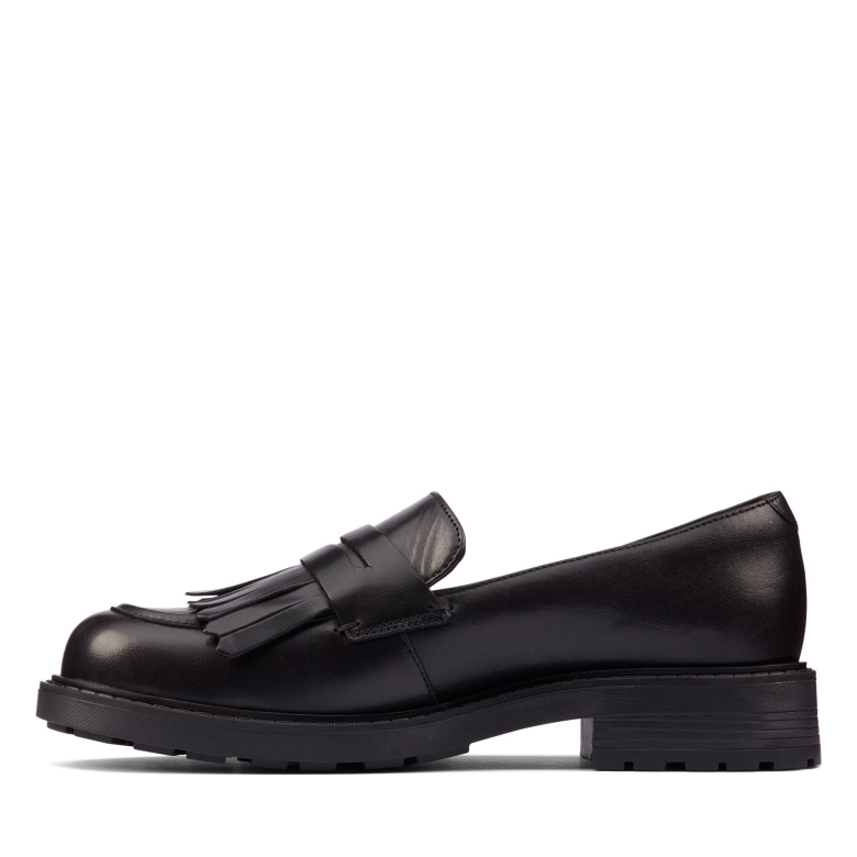 Schwarz Hishine Leder Orinoco 2 Loafer Clarks