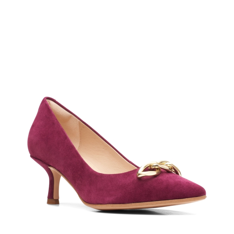 Merlot Wildleder Clarks Violett 55 Trim