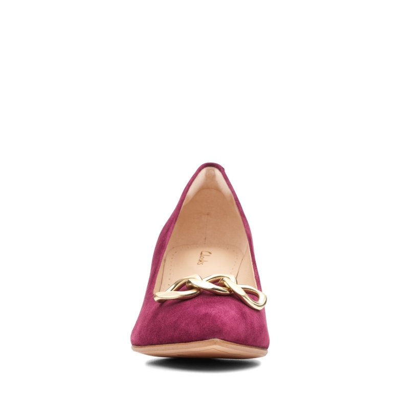 Merlot Wildleder Clarks Violett 55 Trim