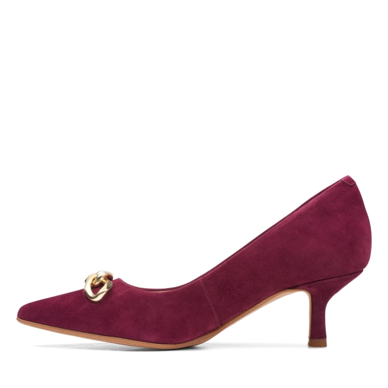 Merlot Wildleder Clarks Violett 55 Trim