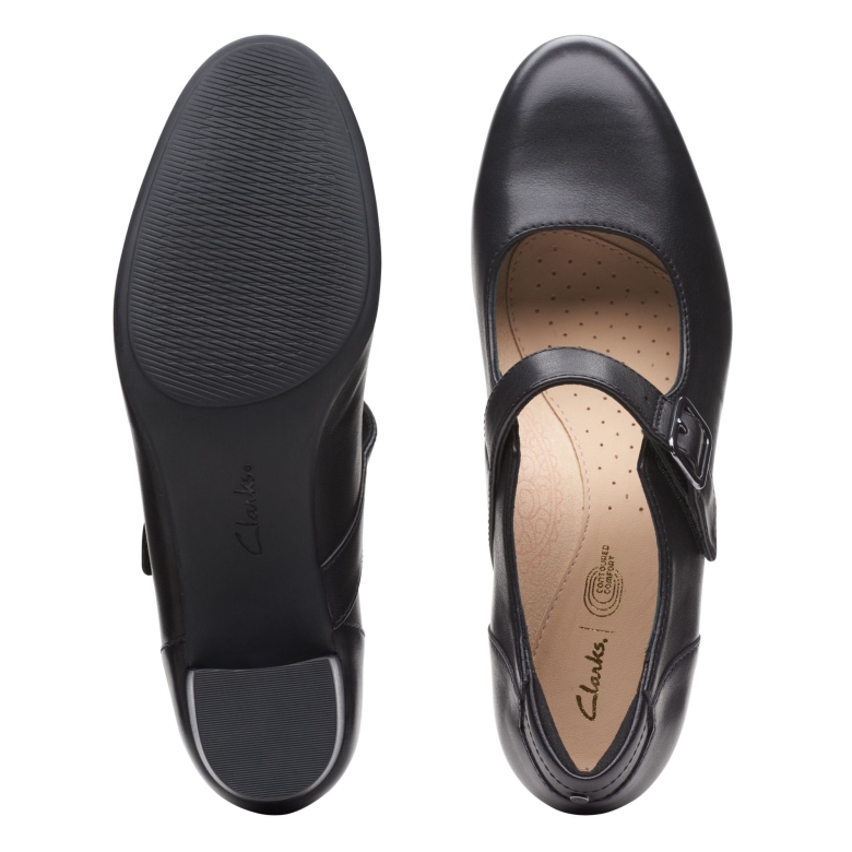 Clarks Linnae Walk Schwarzes Leder